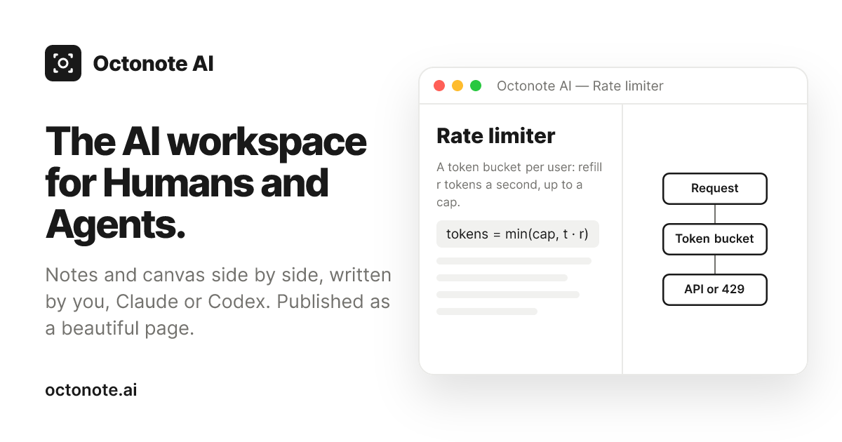 I built Octonote with Claude Code in 3 weeks: notes + diagrams that Claude can write and publish for
